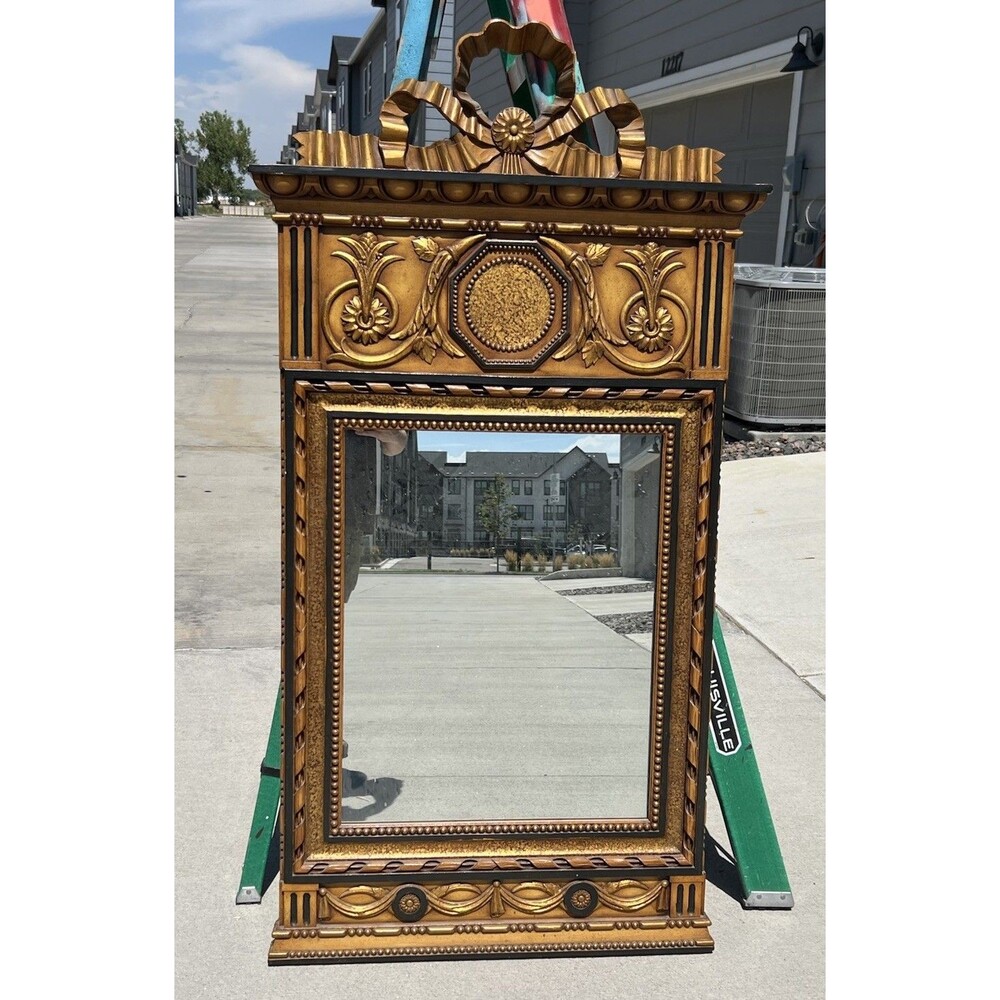 Ornate Wall Mirror  19th Century 58”x30”